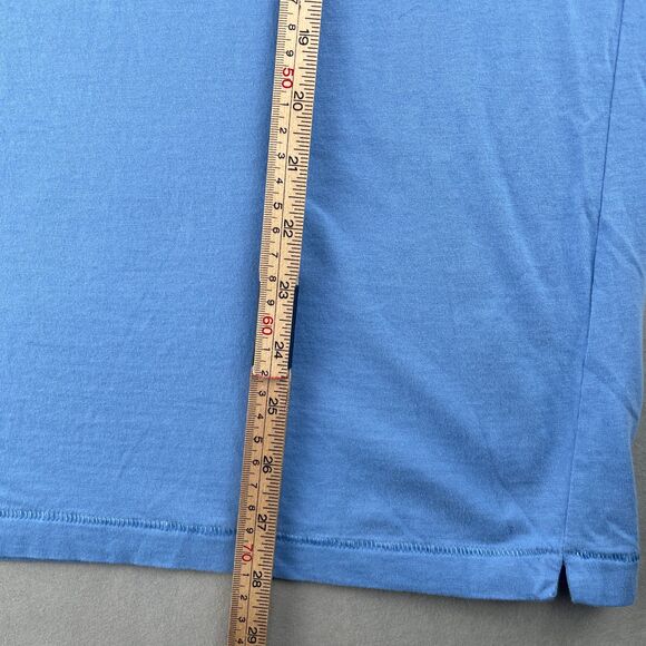 Marc Jacobs Shirt Mens M Blue Long Sleeve Henley Button Up Soft Cotton Rat Logo - Picture 7 of 8